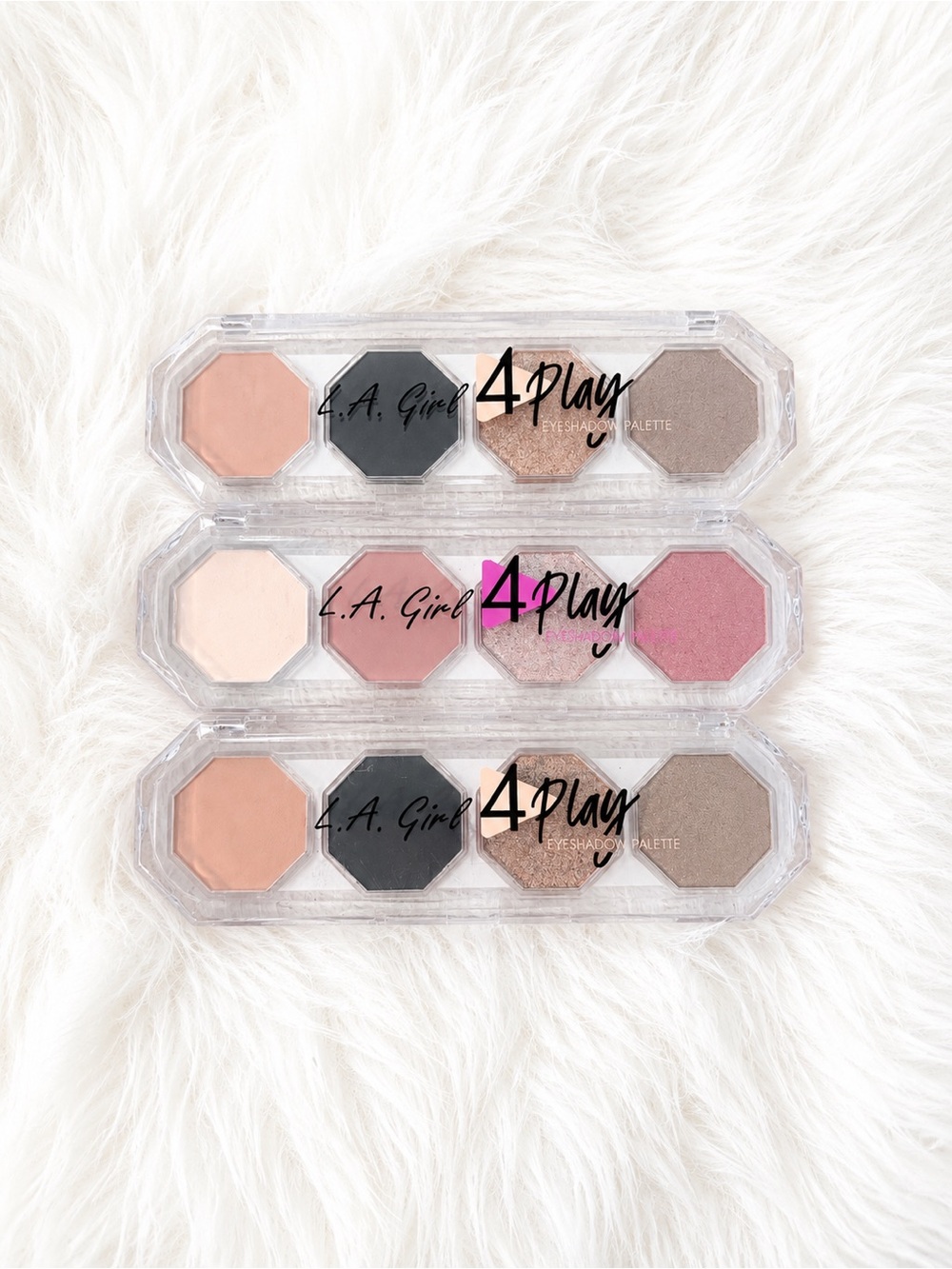 L.A. Girl 4Play Eyeshadow Palette Bundle - 3 Piece Set